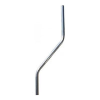 38mm Aluminium Cranked Pole - 3m - 1.22mm Sidewall
