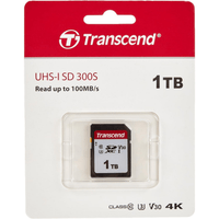 Transcend 300S 1TB SDXC UHS-I U3 V30 Class 10 SD Card 100MB/s
