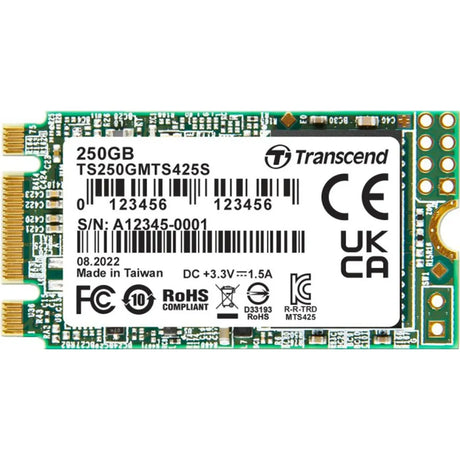 Transcend 425S 250GB M.2 2242 SATA SSD 500MB/s Read
