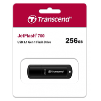 Transcend JetFlash 700 256GB USB-A 3.2 Gen 1 Flash Drive (Black)