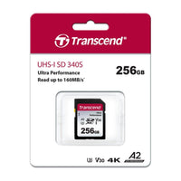 Transcend 256GB SDXC 340S UHS-I U3 V30 A2 SD Card 160MB/s