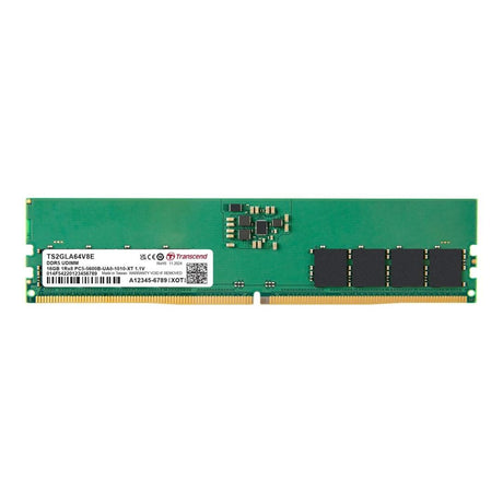Transcend 16GB DDR5 5600MHz CL46 Unbuffered DIMM Desktop Memory