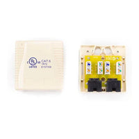 Zone CAT5e RJ45 White Single Box Network Outlet