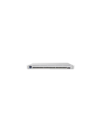 UBIQUITI Enterprise 24 PoE; (12) 2.5 GbE, (12) GbE; all PoE+ ports; (2) 10G SFP+ ports; 400W total PoE availability; DC power backup-ready; Layer 3 switching.