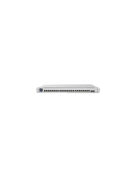 UBIQUITI Enterprise 24 PoE; (12) 2.5 GbE, (12) GbE; all PoE+ ports; (2) 10G SFP+ ports; 400W total PoE availability; DC power backup-ready; Layer 3 switching.