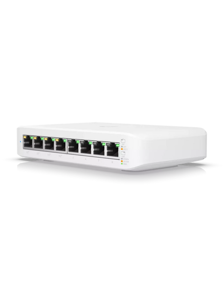 Ubiquiti USW-LITE-8-PoE 8-port Layer 2 PoE switch, 4 x GbE PoE+, 4 x GbE ports, 52W total PoE Power, silent fanless cooling, Wall mountable, Desktop