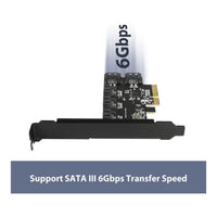 Vantec 5-Port SATA 6Gbps PCIe x4 Internal Expansion Card Plug and Play Windows Linux
