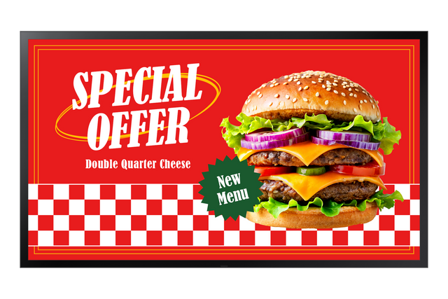SAMSUNG 55'' OUTDOOR DISPLAY - FULL HD; 24/7 USAGE; 3500NIT BRIGHTNESS; SOC MEDIA PLAYER: SSSP 7