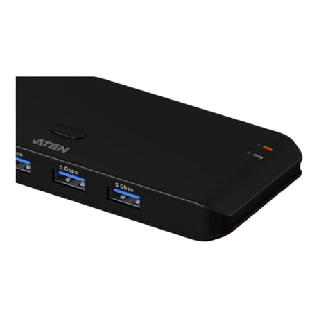 Aten US5324 2x4 USB 3.2 Gen 1 Sharing Switch USB-A and USB-C Host 2 Computers Share 4 Peripherals 5Gbps Remote Selector