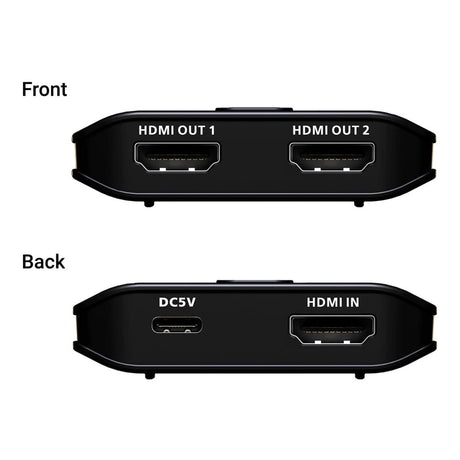 Aten VS4812 2-Port True 4K HDMI Splitter 18Gbps HDR10+ HDCP 2.2 Dolby DTS-HD Audio USB-C Powered